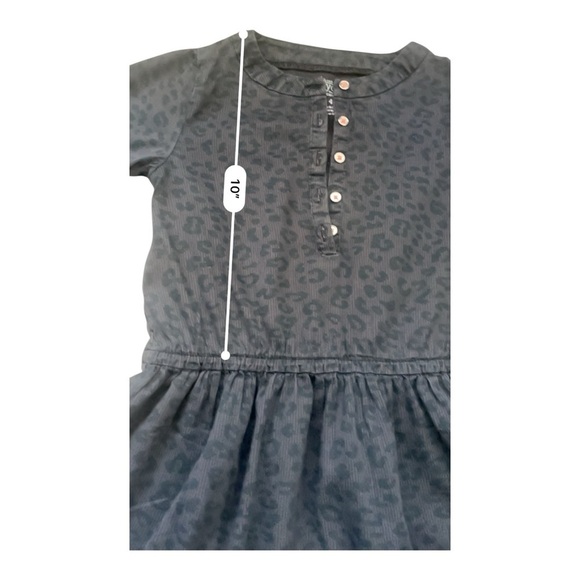 Carter’s casual twirl bodysuit dress Girl 4T midnight leopard print front button - Picture 7 of 12